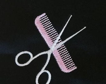 Scissors & Comb - Machine Embroidery Design