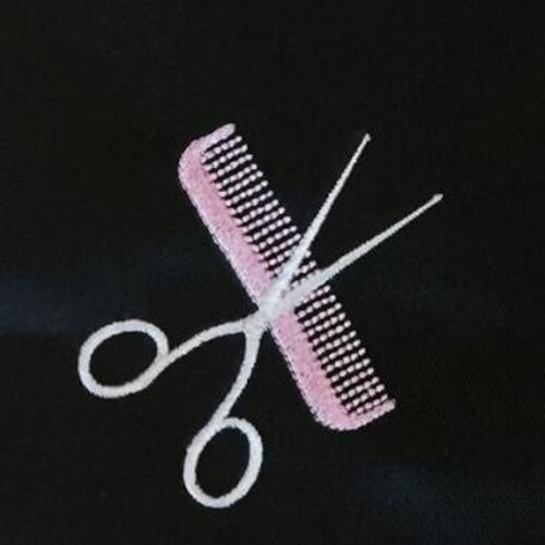Scissors and Comb Design for Embroidery Machine Instant Etsy