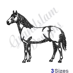 Quarter Horse-silhouet - machineborduurontwerp