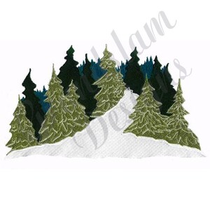 Winter Trail Scene - Machine Embroidery Design, Embroidery Designs, Embroidery, Embroidery Patterns, Embroidery Files, Instant Download