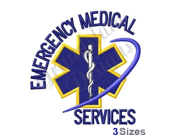 EMS Emergency Medical Services - Machine Embroidery Design