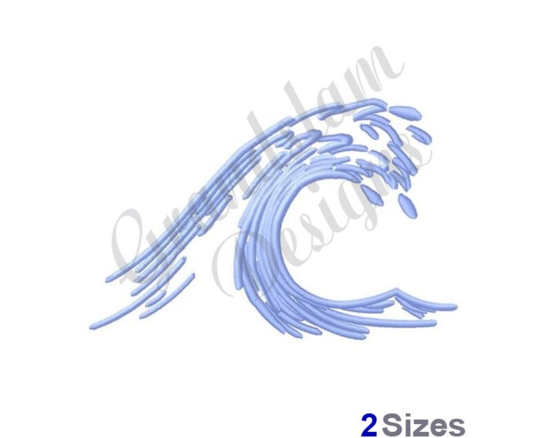 Wave Machine Embroidery Design Etsy
