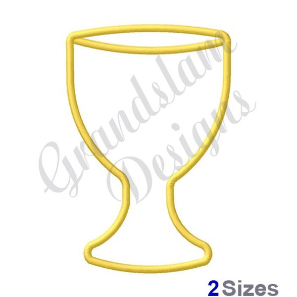 Chalice Outline  -  Machine Embroidery Design, Embroidery Designs, Machine Embroidery, Embroidery Patterns & Files, Instant Download