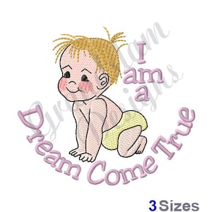 Newborn Baby - Machine Embroidery Design, Infant, Girl, Boy, Dream Come True