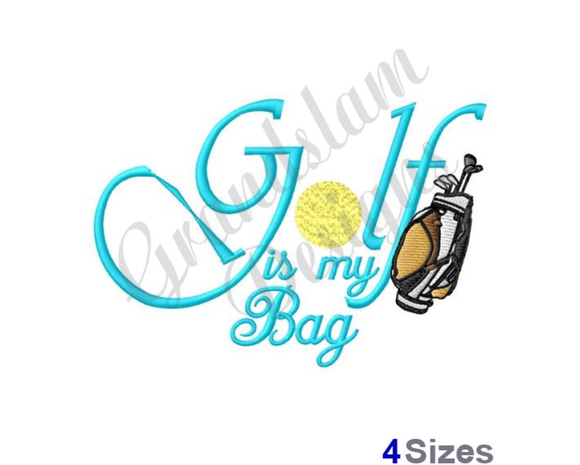 Golf Bag Machine Embroidery Design Embroidery Designs Etsy