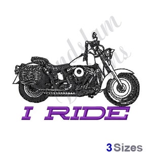 Motorcycle Outline - Machine Embroidery Design