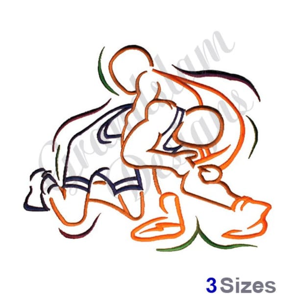 Wrestlers Outline - Machine Embroidery Design, Embroidery Designs, Embroidery, Embroidery Patterns, Embroidery Files, Instant Download