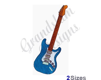 Electric Guitar machine Embroidery Design Embroidery - Etsy