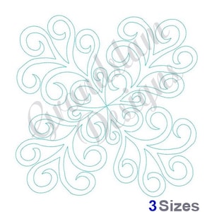 Curly Design Quilt Block -Machine Embroidery Design, Embroidery Designs, Embroidery, Embroidery Patterns, Embroidery Files, Instant Download