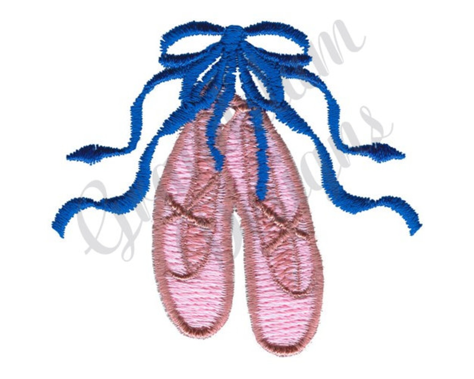 ballet slippers - machine embroidery design