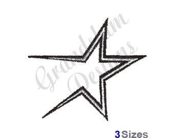 Open Ended Star - Machine Embroidery Design, Embroidery Designs, Machine Embroidery, Embroidery Patterns, Embroidery Files, Instant Download