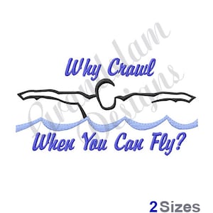 Butterfly Swimming - Machine Embroidery Design, Embroidery Designs, Embroidery, Embroidery Patterns, Embroidery Files, Instant Download