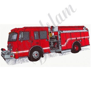 Camión de bomberos - Diseño de bordado a máquina