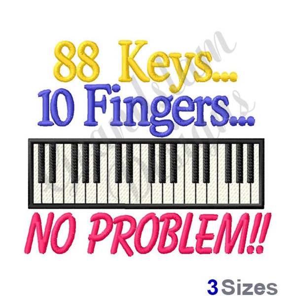 Piano Keys - Machine Embroidery Design