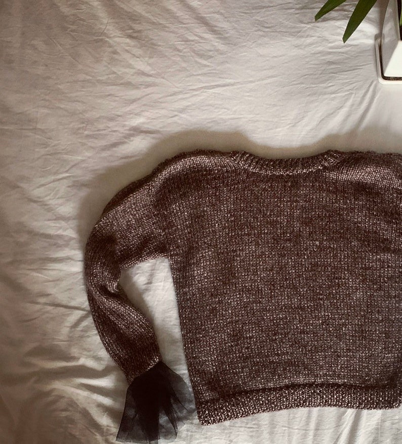 sweater knitted cardigan cute bronze women/'s sweater brown warm Bronze handmade knitted sweater handmade sweater with mesh, cozy