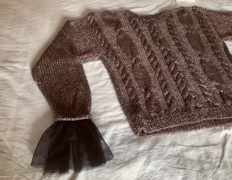 sweater knitted cardigan cute bronze women/'s sweater brown warm Bronze handmade knitted sweater handmade sweater with mesh, cozy