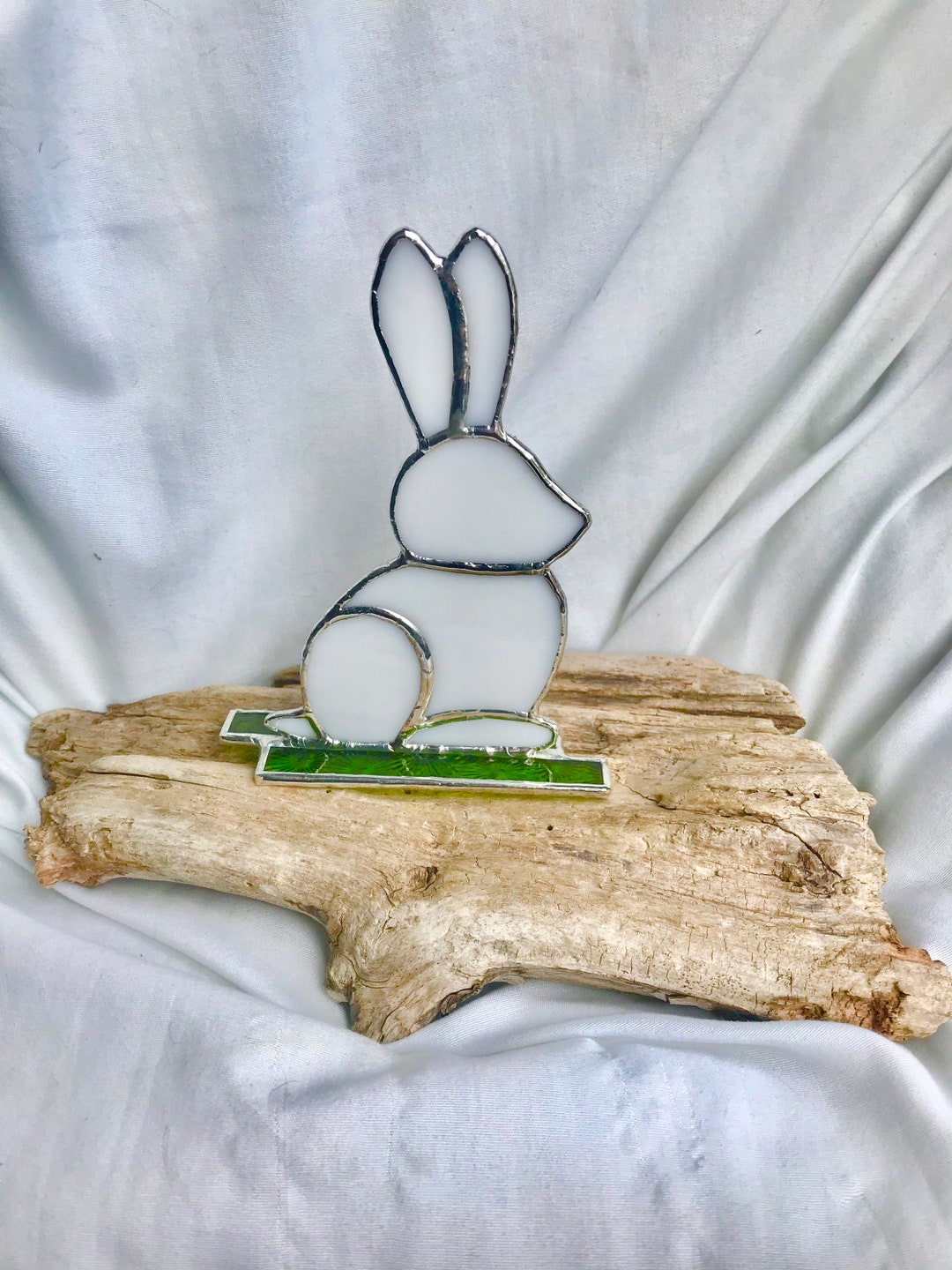 Stained Glass Primitive Rabbit Stained Glass Rabbit - Etsy