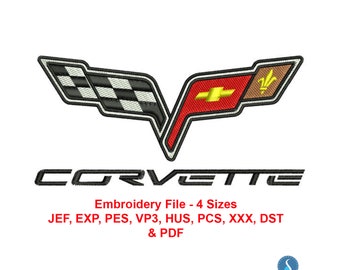 Corvette Embroidery Etsy