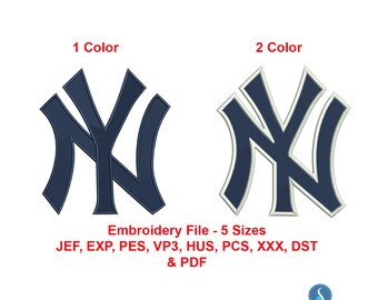 Sports Logo embroidery Instant download New York Yankees sport logo Baseball sport logo Machine Embroidery Pattern Sports embroidery