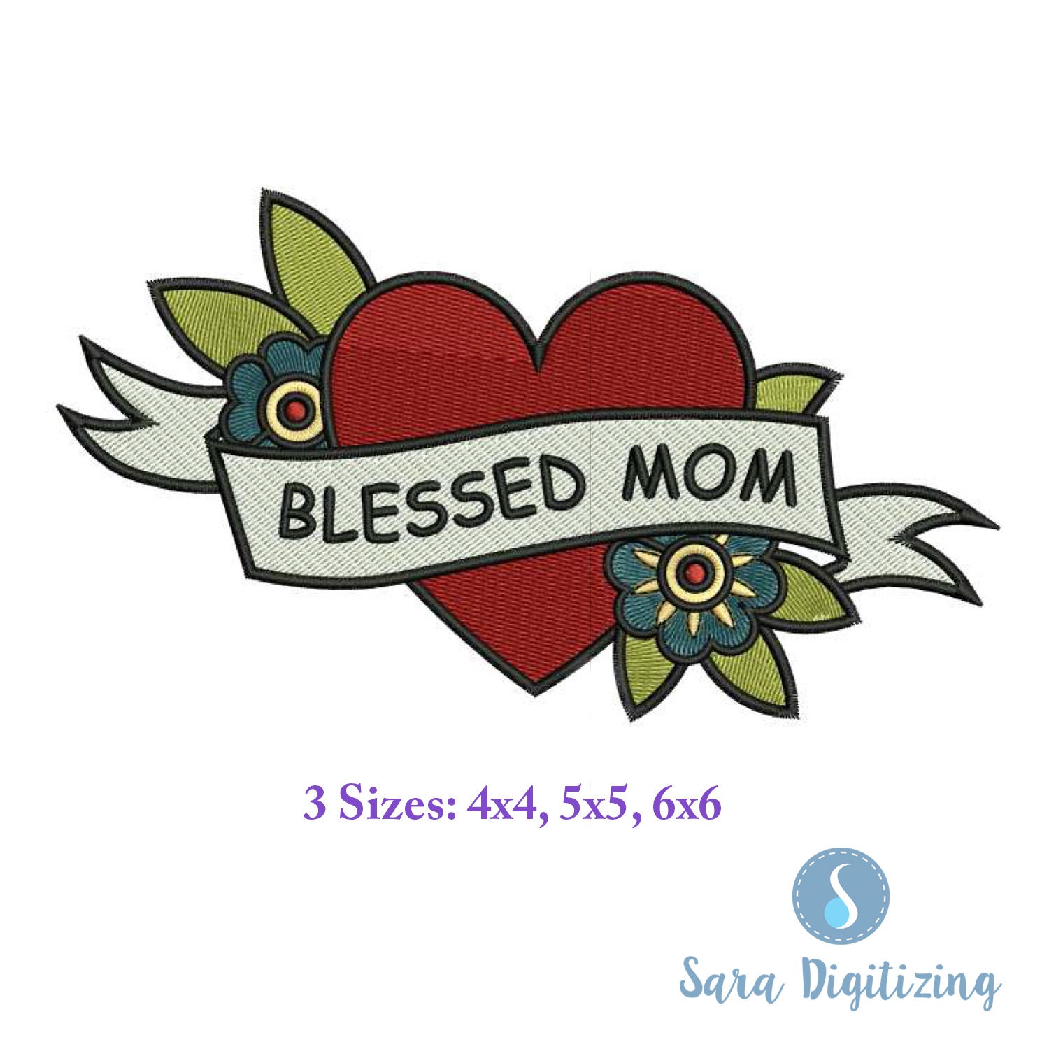 Blessed mom borduurwerk design mama moeders day design  etsy