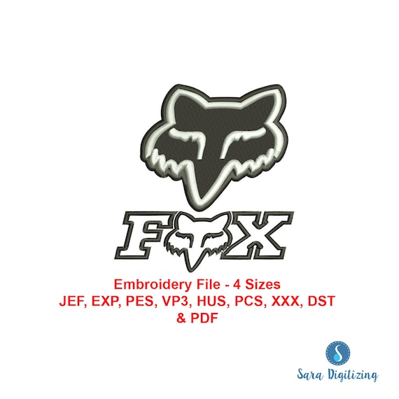 Fox Racing Logo Machine Embroidery Design Fox Racing | Etsy