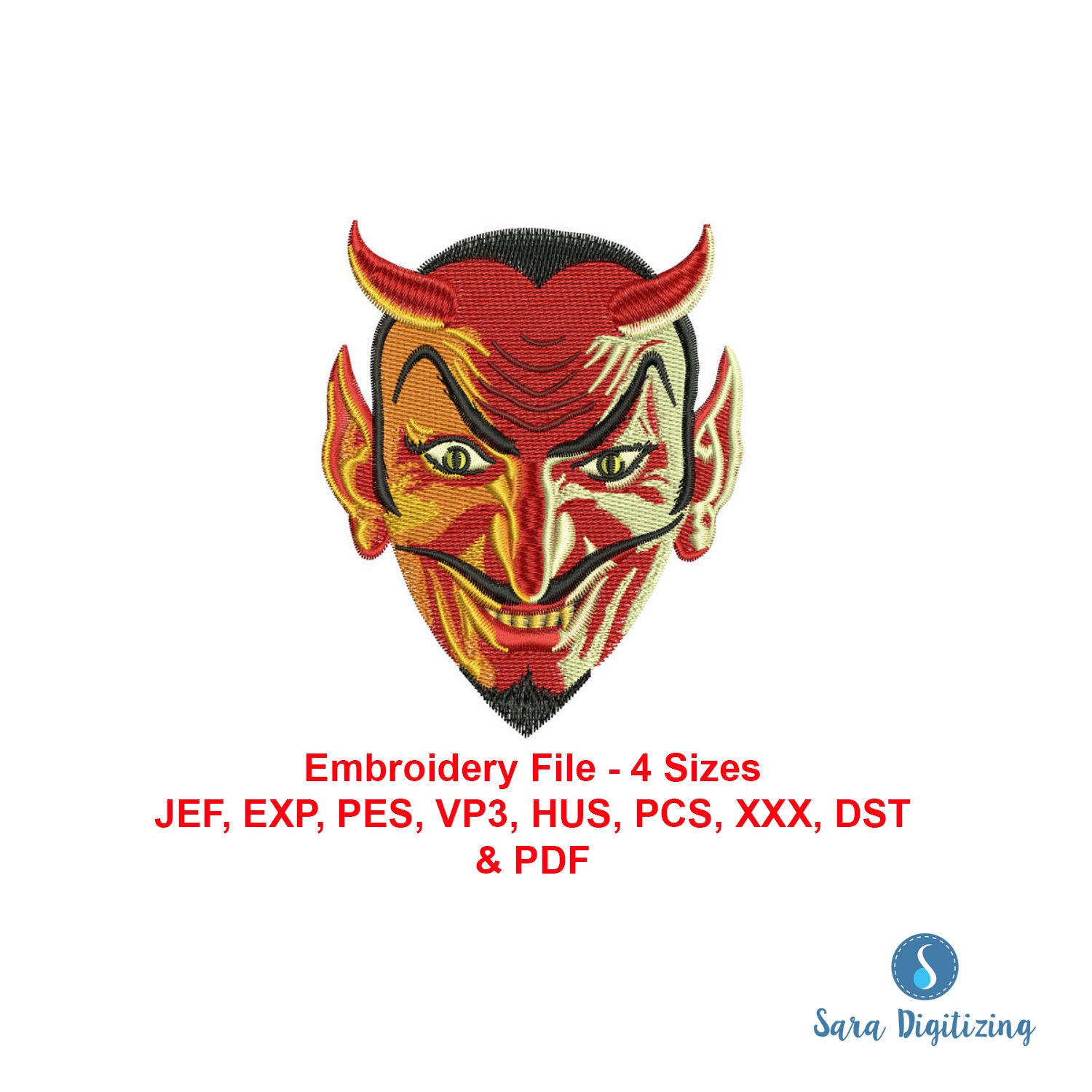 Devil machine embroidery design devil head embroidery  etsy Devil machine embroidery design devil head embroidery  etsy