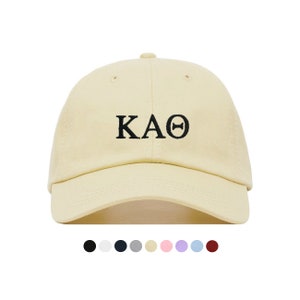 Kappa Alpha Theta letras sombrero de béisbol - gorra de béisbol bordada // Sorority Greek Big Little Sister Regalo