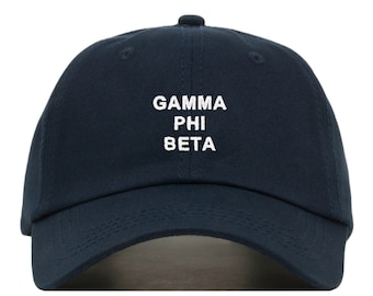 Gamma Phi Beta gestapeld honkbal hoed-geborduurd Baseballpet//Sorority Griekse grote zusje gift