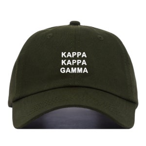 Kappa Kappa Gamma Stacked Baseball Hat - Embroidered Baseball Cap // Sorority Greek Big Little Sister Gift