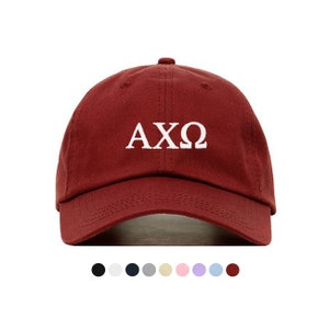 Alpha Chi Omega Cartas Gorra de Béisbol - Gorra de Béisbol bordada // Sorority Greek Big Little Sister Regalo