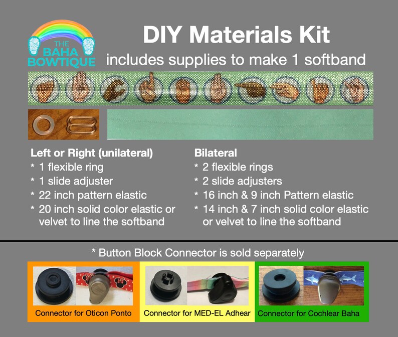 Sign Language ABCs choose DIY or softband Connector for Baha Ponto Adhear sold separately image 4