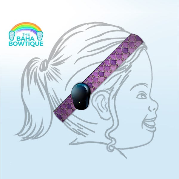 Pink Purple Mermaid Scales - choose DIY or softband (Connector for Baha Ponto Adhear sold separately)