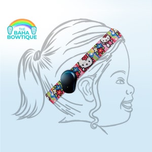 Kitty Cartoon - choose DIY or softband (Connector sold separately) compatible with Baha, Ponto, or AdHear