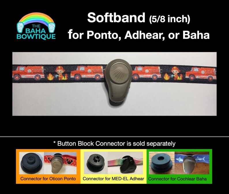 Fire Truck Softband for Baha/ponto/adhear (DIY or Assembled) Hearing ...
