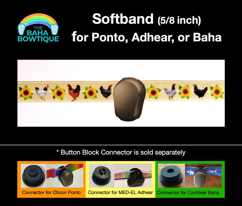 Chickens and Sunflowers choose DIY or softband Connector for Baha Ponto Adhear sold separately image 2