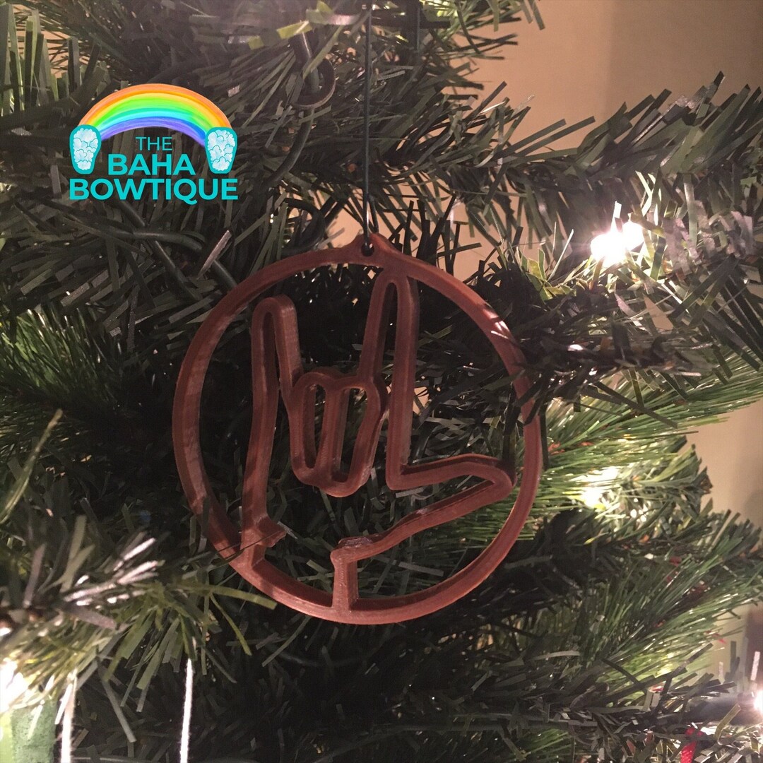 ASL Ornament. i Love You Sign Language Christmas Ornament 3D Printed Etsy