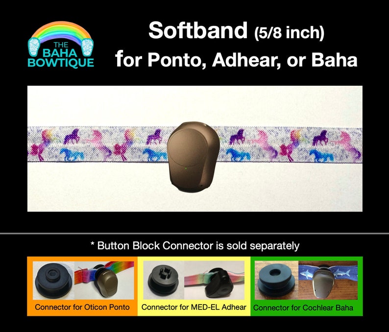 Unicorn Purple choose DIY or softband Connector for Baha Ponto Adhear sold separately image 2