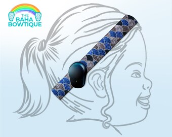Blue Mermaid Scales - choose DIY or softband (Connector for Baha Ponto Adhear sold separately)