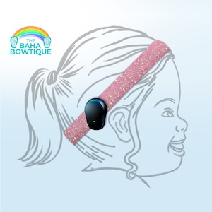 Glitter Light Pink - choose DIY or softband (Connector sold separately) compatible with Baha, Ponto, or AdHear