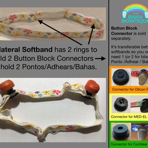 Hearing Device Connector for Custom Softband sold separately or DIY hat. Chose Connector for Cochlear Baha, Oticon Ponto, or MedEl AdHear. image 6