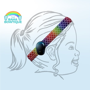 Rainbow Mermaid Scales - choose DIY or softband (Connector sold separately) compatible with Baha, Ponto, or AdHear