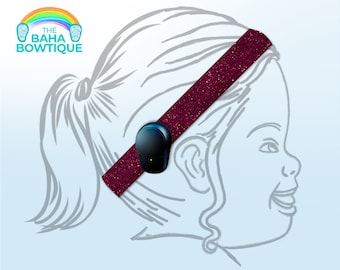 Glitter Wine Red - choose DIY or softband (Connector for Baha Ponto Adhear sold separately)