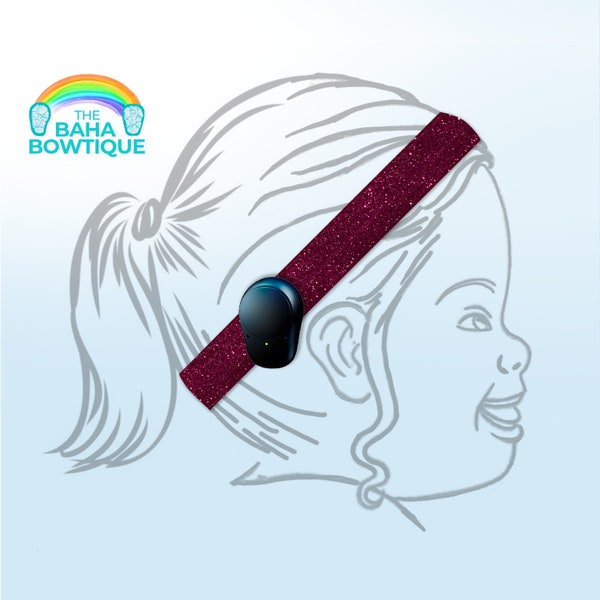 Glitter Wine Red - choose DIY or softband (Connector for Baha Ponto Adhear sold separately)