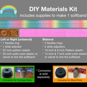 Pastel Rainbow choose DIY or softband Connector for Baha Ponto Adhear sold separately image 3