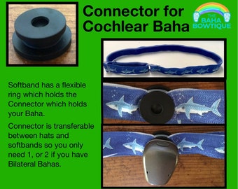 Connector for Cochlear Baha - for use with DIY Hats or custom Softbands (sold separately)