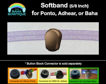 Glitter light Purple - choose DIY or softband (Connector for Baha Ponto Adhear sold separately)