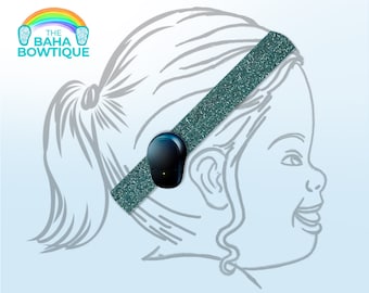 Glitter Teal - DIY or softband for Baha Ponto Adhear (Connector sold separately)