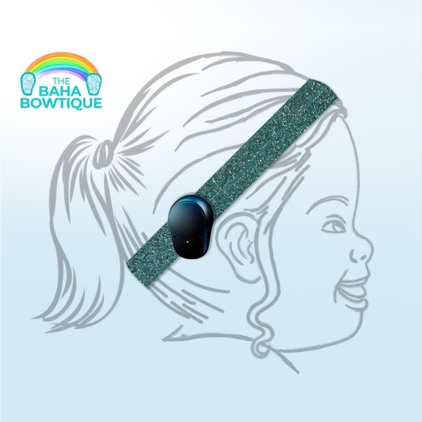 Glitter Teal - DIY or softband for Baha Ponto Adhear (Connector sold separately)