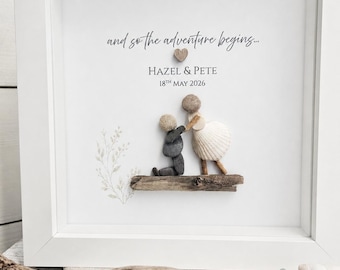 Engagement - Personalised Handcrafted Pebble Art Gift