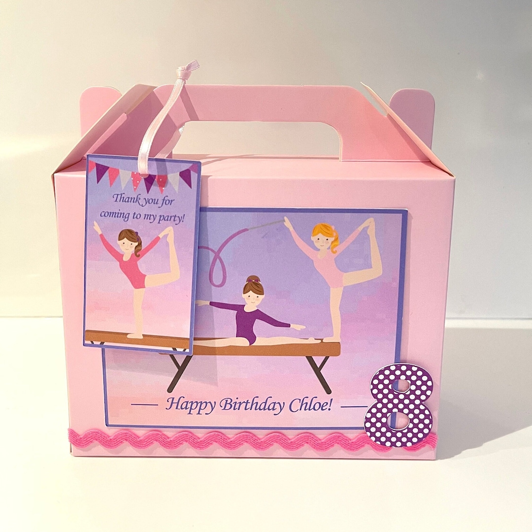 Set of 6 Personalised Gymnastics Party Boxes/ Gymnastics Treat Etsy